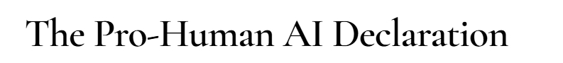 Pro-Human AI Declaration